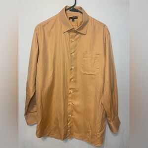 John W. Nordstrom Button Dress Shirt LS Orange Men's 16  1/2  ￼ Egyptian cotton